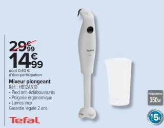 Mixeur plongeant Tefal HB12AN10