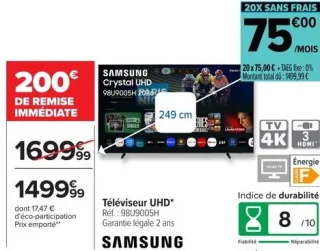 Téléviseur UHD Samsung 98U9005H