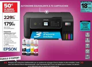 Imprimante multifonction 3 en 1 Epson ECOTANK ET-2871