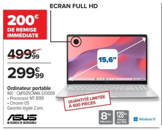 Ordinateur portable Asus CM1505CM4A-S70009