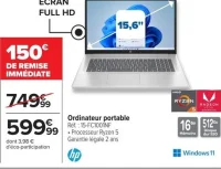 Ordinateur portable HP 15-FC1001NF