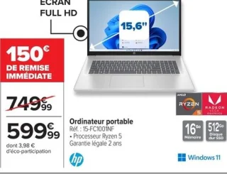 Ordinateur portable HP 15-FC1001NF