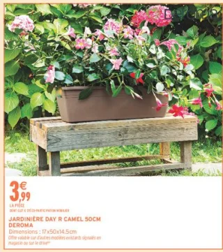 JARDINIÈRE DAY R CAMEL 50CM DEROMA