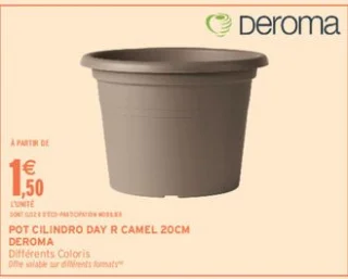 POT CILINDRO DAY R CAMEL 20CM DEROMA