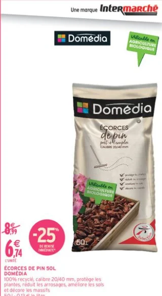 Écorces de Pin 50L Domédia