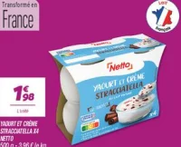 Yaourt et crème stracciatella x4