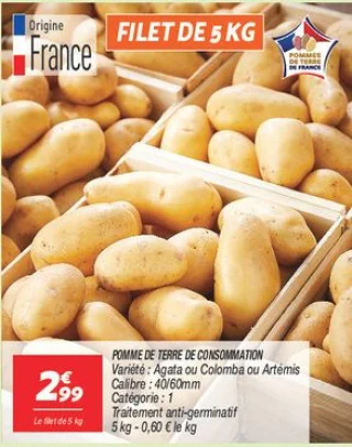 Pomme de terre de consommation