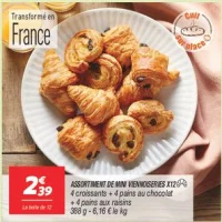 Assortiment de mini viennoiseries x12