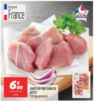 Sauté de porc sans os