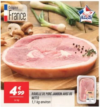 Rouelle de porc jambon avec os