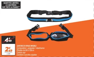 Ceinture de voyage invisible