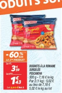 Beignets à la romaine surgelés