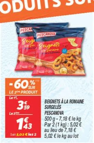 Beignets à la romaine surgelés