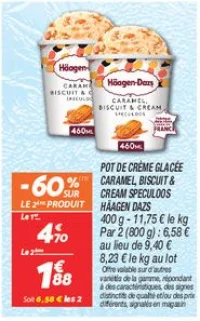 Pot de crème glacée caramel, biscuit & cream speculoos