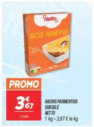 Hachis parmentier surgelé