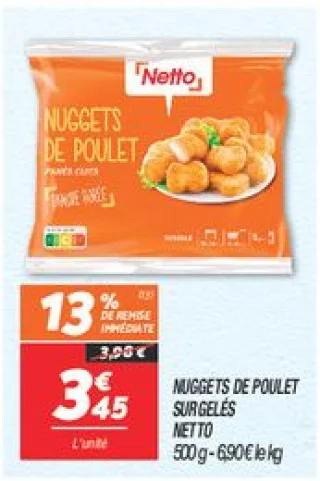 Nuggets de poulet surgelés