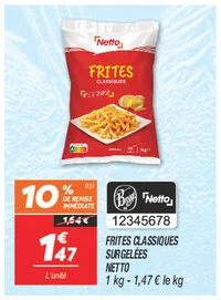 Frites classiques surgelées