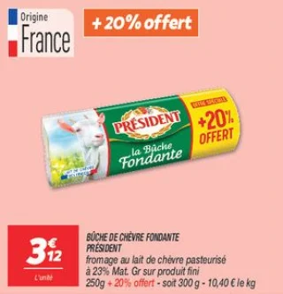 Bûche de chèvre fondante 