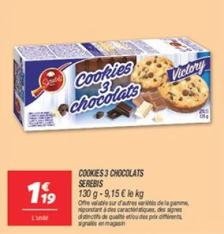 Cookies 3 chocolats