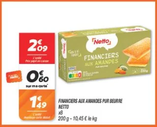 Financiers aux amandes pur beurre