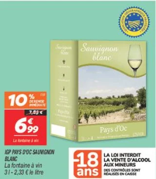 Igp pays d'oc sauvignon blanc