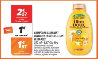 Shampooing illuminant camomille et miel de fleurs