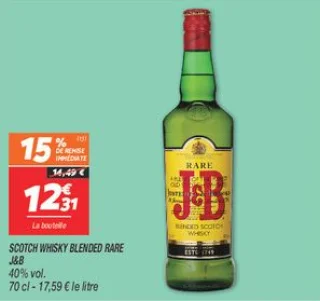 Scotch whisky blended rare