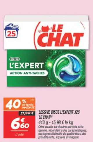 Lessive discs l'expert x25 