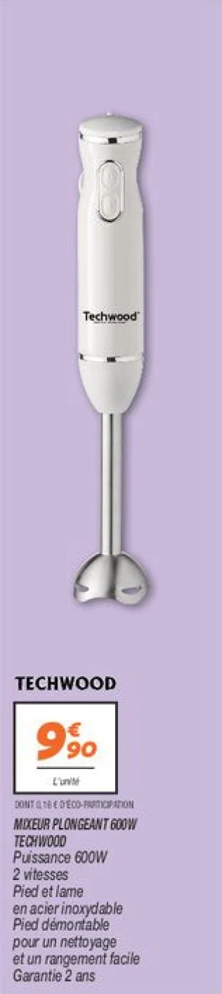 Mixeur plongeant 600w 