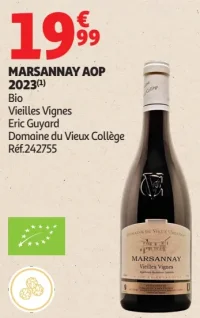 MARSANNAY AOP 2023 Bio Vieilles Vignes Eric Guyard Domaine du Vieux Collège