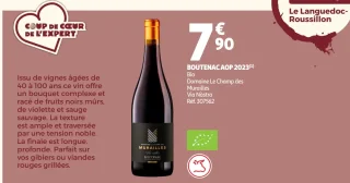 Bio Domaine Le Champ des Murailles Via Nôstra Boutenac AOP 2023