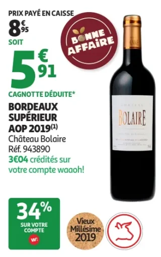 BORDEAUX SUPÉRIEUR AOP 2019 Château Bolaire
