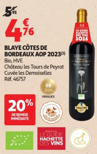 BLAYE CÔTES DE BORDEAUX AOP 2023 Château les Tours de Peyrat Cuvée les Demoiselles