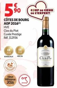 Côtes de Bourg AOP 2016 Clos du Piat Cuvée Prestige