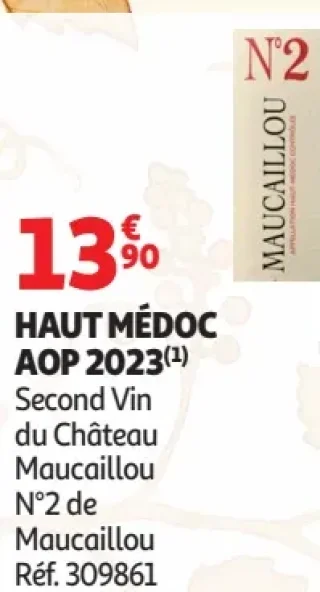 Haut Médoc AOP 2023 N°2 de Maucaillou