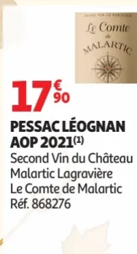 Pessac Léognan AOP 2021 Le Comte de Malartic