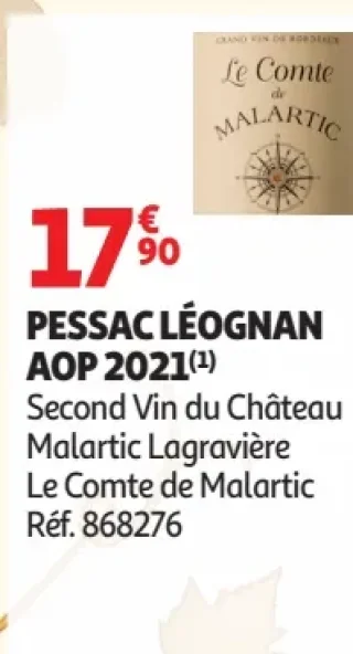 Pessac Léognan AOP 2021 Le Comte de Malartic