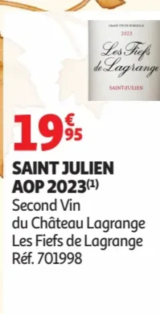 Saint Julien AOP 2023 Les Fiefs de Lagrange