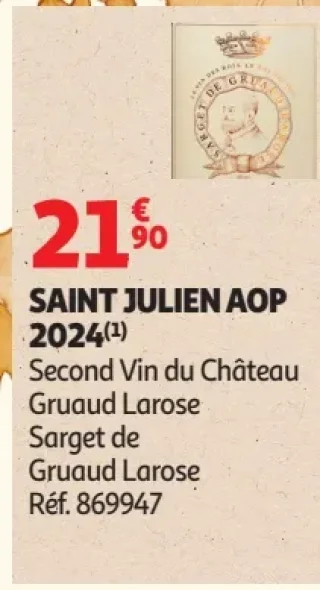 Saint Julien AOP 2024 Sarget de Gruaud Larose