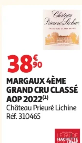 MARGAUX 4ÈME GRAND CRU CLASSÉ AOP 2022 Château Prieuré Lichine