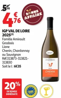 IGP Val de Loire Famille Amirault Grosbois Liane