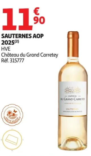 Sauternes AOP 2025 HVE Château du Grand Carretey