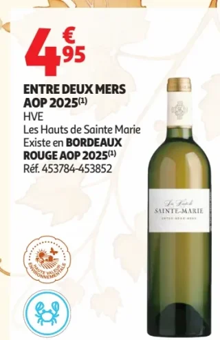 Entre Deux Mers AOP 2025 Les Hauts de Sainte Marie