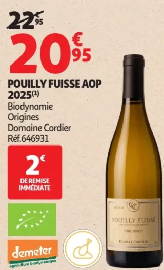 Pouilly Fuisse AOP 2025 Domaine Cordier