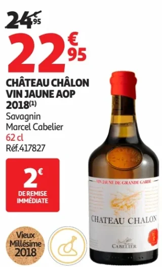 CHÂTEAU CHÂLON VIN JAUNE AOP 2018 Savagnin Marcel Cabelier