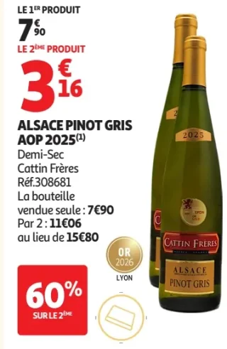Alsace Pinot Gris AOP 2025 Cattin Frères