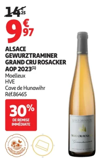 Alsace Gewurztraminer Grand Cru Rosacker AOP 2023 Cave de Hunawihr