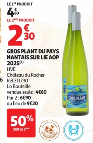 Gros Plant du Pays Nantais sur Lie AOP 2025 Château du Rocher