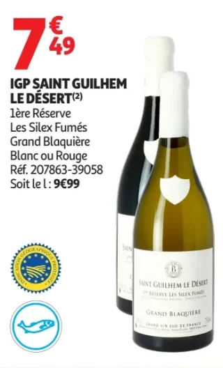 IGP SAINT GUILHEM LE DÉSERT 1ère Réserve Les Silex Fumés Grand Blaquière