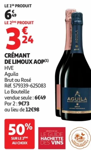 Crémant de Limoux AOP Brut ou Rosé Aguila